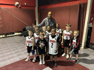 Sean with Cardinals youth basketball team