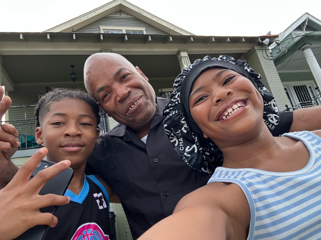 Sean with neighborhood children
